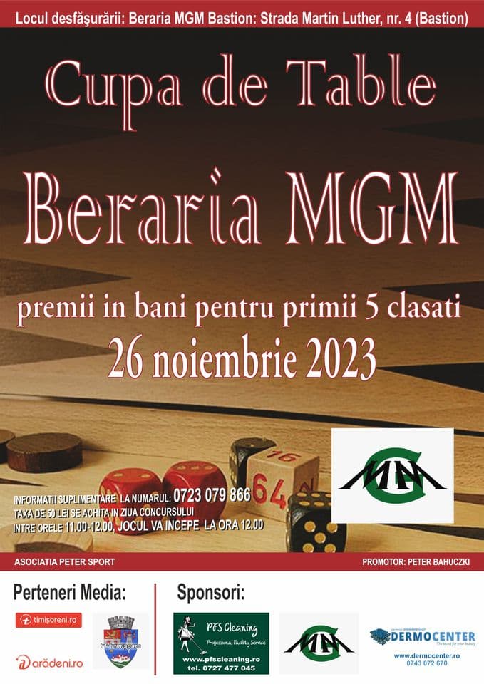 Cupa de table Beraria MGM